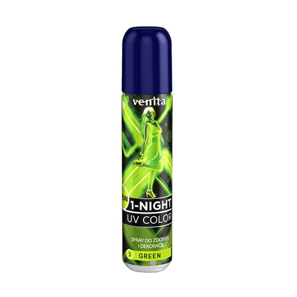 VENITA 1-NIGHT SPRAY NEON მანათობელი სპრეი NR3 მწვანე- 50 ml